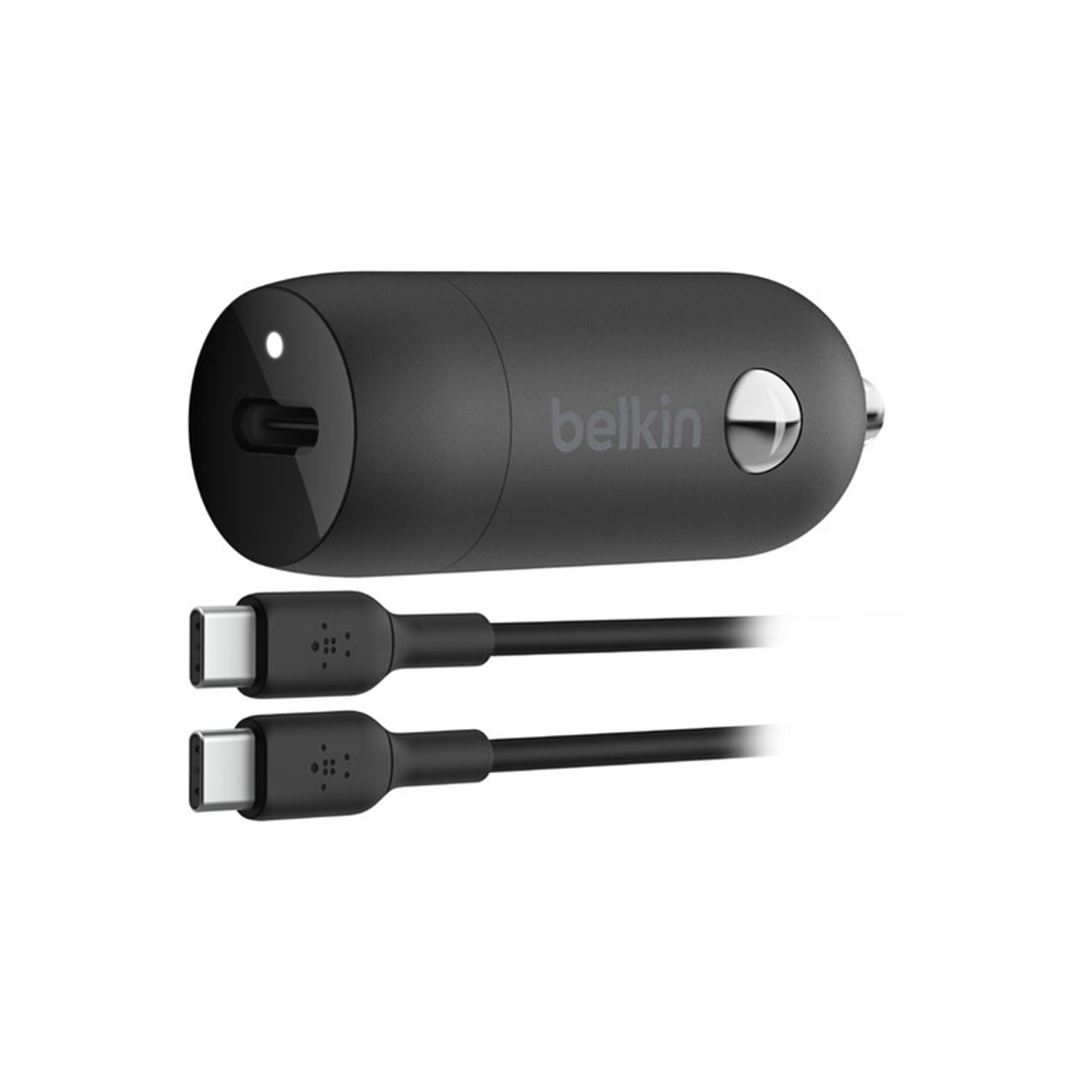 Belkin USB-C Car Charger with USB-C Cable (30W) in Qatar Belkin USB-C Car Charger with USB-C Cable (30W) in Qatar